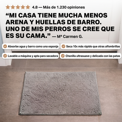 MudPaw: Alfombra secapatas (chenilla de microfibra ultra absorbente)